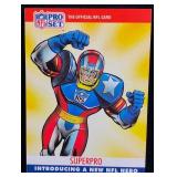 1990 NFL Superpro Hero Card