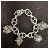 Etruscan Revival 800 Silver Charm Ornate Oval Shap