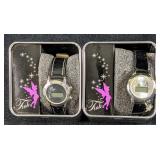 Two Disney Tinkerbell LCD Accutime Childs Watch