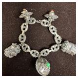 Mariner Chain Puffy Link Faux Glass Stone Accent C