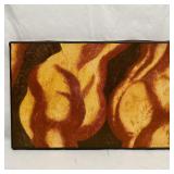 Gilles Du Genet Abstract Nude Forms Oil with Ochre