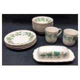 Nikko Tableware "Greenwood Ivy" 15pc Set - Japan