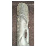Vintage Carved Ironwood Tribal Man Wall Art