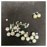 Murano Lamp Work Art Glass Fiorato White Bead Brok