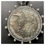 Reproduction French Madagascar Medal Coin Pendant
