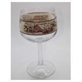 Covered Bridge Friendly Village Glassware Goblet