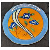 Vintage Japanese China Glossy Flower Plate