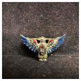 Coro Sterling Craft Red White and Blue Rhinestones