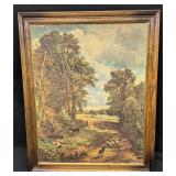 John Constable Cornfield Textured Print On Canvas
