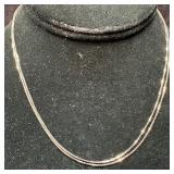 Italy 925 Box Chain Link Style Sterling Silver Nec