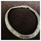 14K White Gold Woven Link Bracelet IG USA