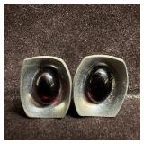 Jorgen Jensen Denmark Pewter Purple Glass Bead Acc