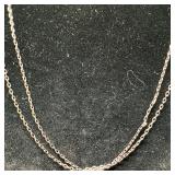 Pair of Chain Link Sterling Silver 18 inch Necklac