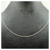 14k White Gold Rope Chain 24"