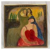 Large Original Abstract Acrylic On Canvas Signed H