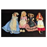 Vintage Dutch French Italian Blue & White Dolls
