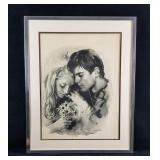 Sandu Liberman Lithograph Young Lovers