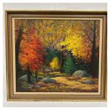 B.G. Hansalpakar 1967 Framed Oil Painting On Canva