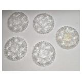 5 Vintage Moulded Glass Appetizer Dishes