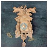 Wall Cuckoo Clock Deer Birds Forest Hunter Themed