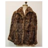 Brown Rabbit Fur Coat by Arnold Constable Fifth Av