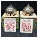 Pair of 1981 Wallace Silversmiths Annual Christmas
