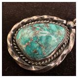 Turquoise Silver Southwestern Style Necklace Penda