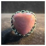 Carolyn Pollack Sterling Silver 925 Rhodonite Hear