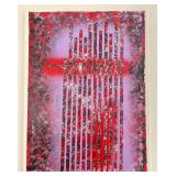 Signed Original Abstract Mixed Media Painting On C