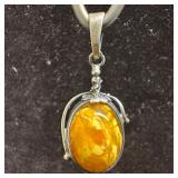 Milk and Honey Toned Amber Floral Silverwork Desig