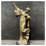 Resin Art Nouveau Style Dancing Woman Art Sculptur
