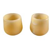 Two Vintage Soapstone Candle Holders