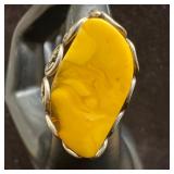 Butterscotch Baltic Amber Gemstone Sterling 925 Si