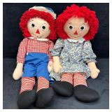 Pair of Vintage Raggedy Ann and Andy Knickerbocker