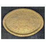 Vintage Hanging Indian Hindu Gods Brass Oval Wall