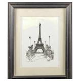 Framed Eiffel Tower Print Paris France