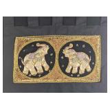 Thailand Sequin Elephants Tapestry Wall Hanging