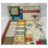 Vintage 1961 Monopoly Game