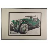 Framed S&N Charles Munday MG TC Classic Car Print