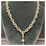 Judith Ripka Sterling Silver Ribbed Smooth Link Ne