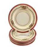 6 China Maroon Trim With Gold Inlay Bread & Butter