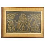 Framed Thai Temple Rubbing