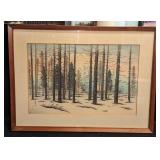 Vintage Mt Fuji Seen From Yamanaka Woodblock Print