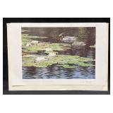 Don Li-Leger Signed Print Waterlilies And Mallards