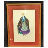 Vintage Framed & Signed Veneto Italian fashion