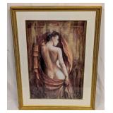 Framed Tomasz Rut Dionysus Red Signed Print R69