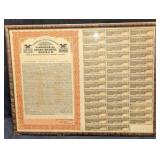 Framed ???????Specimens 1940s Manhattan Trust Shar