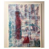 Original Abstract Mixed Media On Canvas "Snowblind