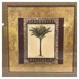 Stately Palm Tree Giclee Fine Art Framed Print by