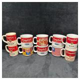 Set of 10 Vintage Campbellï¿½s Soup Mugs 1980s 1990s
